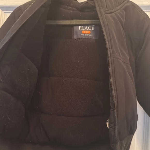 Kids Black Hooded Winter Jacket - Picture 5 of 7